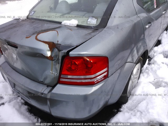 1B3LC56K28N153344 - 2008 DODGE AVENGER SXT BLUE photo 6