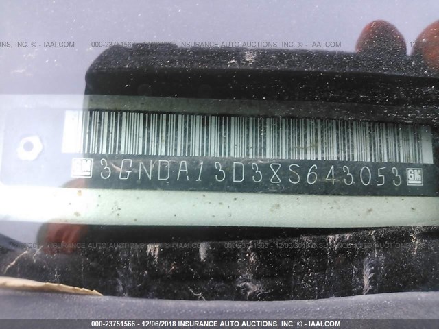 3GNDA13D38S643053 - 2008 CHEVROLET HHR LS Dorado foto 9