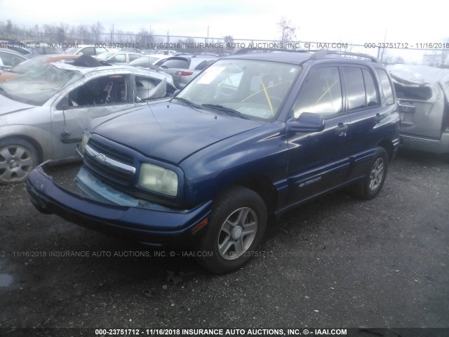 2CNBJ634X46904793 - 2004 CHEVROLET TRACKER LT BLUE photo 2