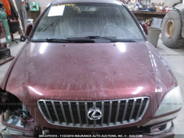 JT6HF10U2X0024702 - 1999 LEXUS RX 300 MAROON photo 10