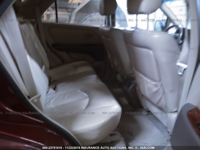 JT6HF10U2X0024702 - 1999 LEXUS RX 300 MAROON photo 8