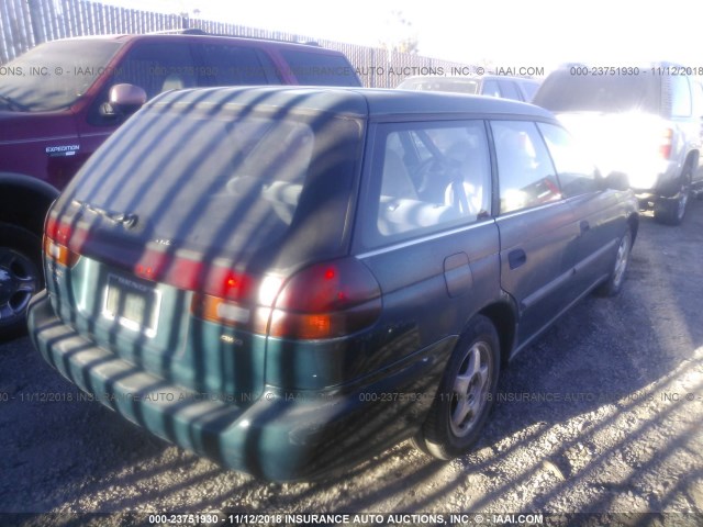 4S3BK4358V7310607 - 1997 SUBARU LEGACY L GREEN photo 4