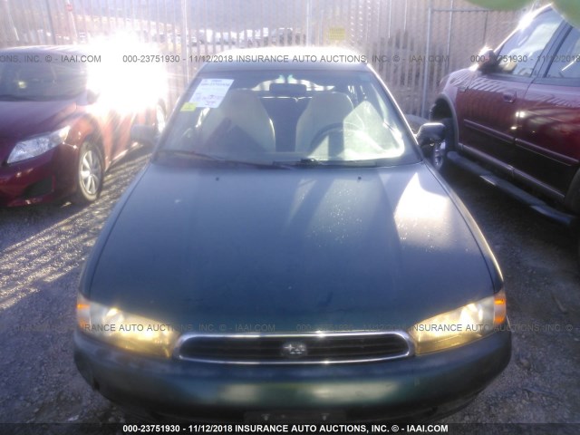 4S3BK4358V7310607 - 1997 SUBARU LEGACY L GREEN photo 6