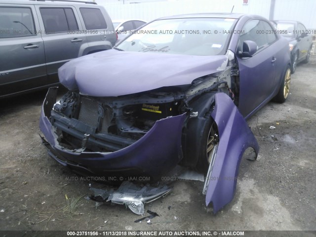 KNAFU6A23A5276711 - 2010 KIA FORTE EX PURPLE photo 2