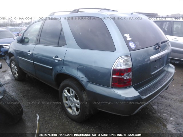 2HNYD18616H531504 - 2006 ACURA MDX TOURING BLUE photo 3