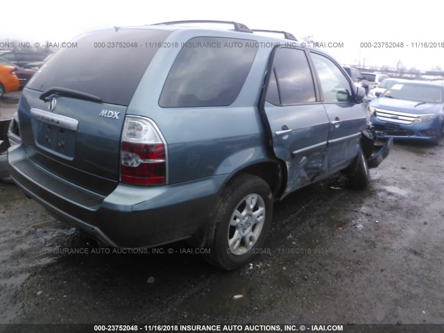 2HNYD18616H531504 - 2006 ACURA MDX TOURING BLUE photo 4