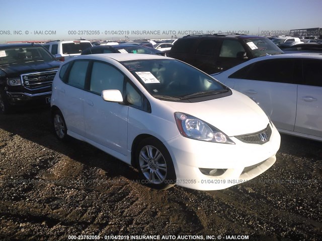 JHMGE8H45AC039445 - 2010 HONDA FIT SPORT WHITE photo 1