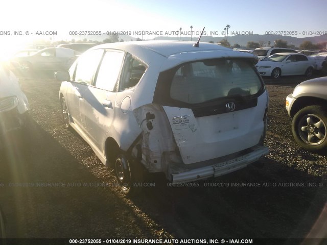 JHMGE8H45AC039445 - 2010 HONDA FIT SPORT WHITE photo 3