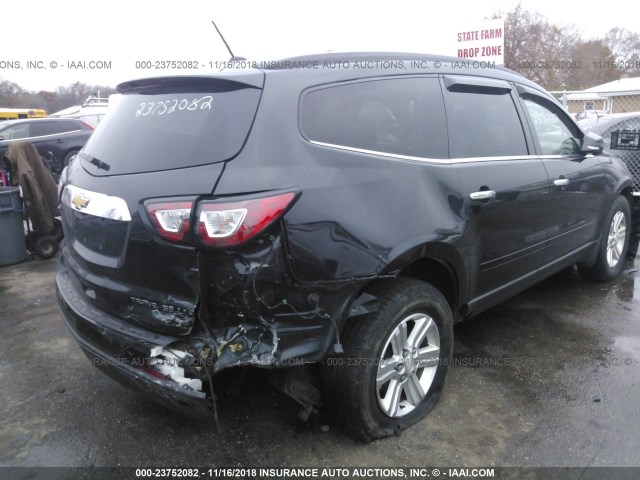 1GNKRHKD7EJ336704 - 2014 CHEVROLET TRAVERSE LT BLACK photo 4