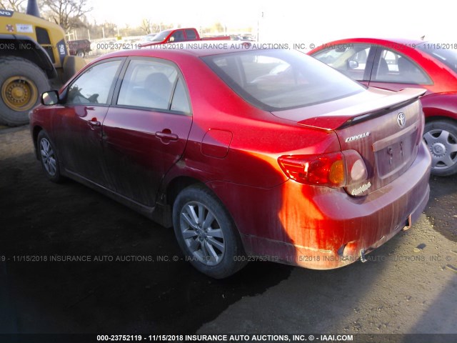 2T1BU4EE5AC445494 - 2010 TOYOTA COROLLA S/LE/XLE RED photo 3