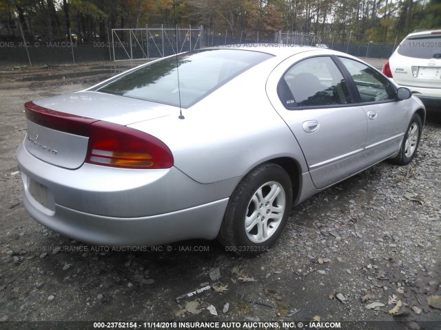 2B3AD56J61H511958 - 2001 DODGE INTREPID ES SILVER photo 4