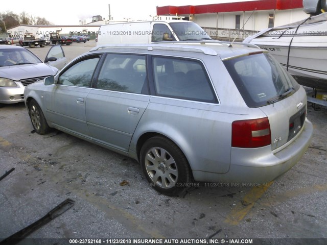 WAUDA24BXXN100512 - 1999 AUDI A6 AVANT QUATTRO SILVER photo 3