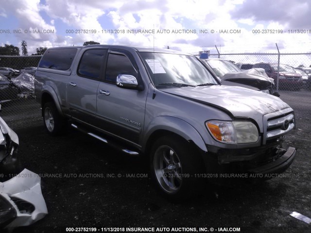 5TBET34146S527524 - 2006 TOYOTA TUNDRA DOUBLE CAB SR5 SILVER photo 1