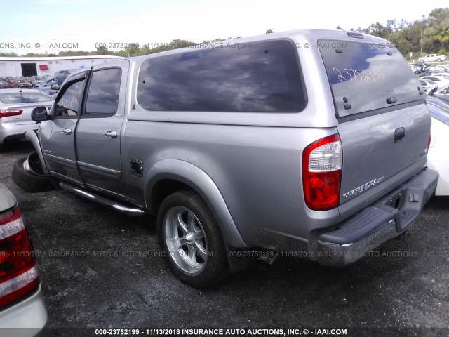 5TBET34146S527524 - 2006 TOYOTA TUNDRA DOUBLE CAB SR5 SILVER photo 3