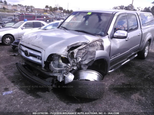 5TBET34146S527524 - 2006 TOYOTA TUNDRA DOUBLE CAB SR5 SILVER photo 6