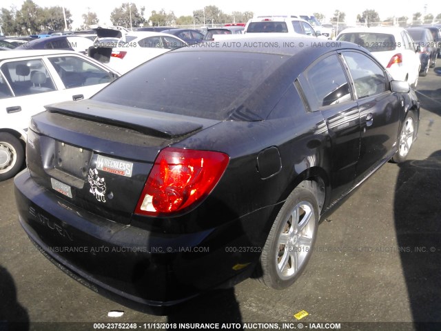 1G8AY12P74Z209311 - 2004 SATURN ION REDLINE BLACK photo 4