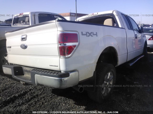 1FTFX1EFXDFB95990 - 2013 FORD F150 SUPER CAB WHITE photo 4