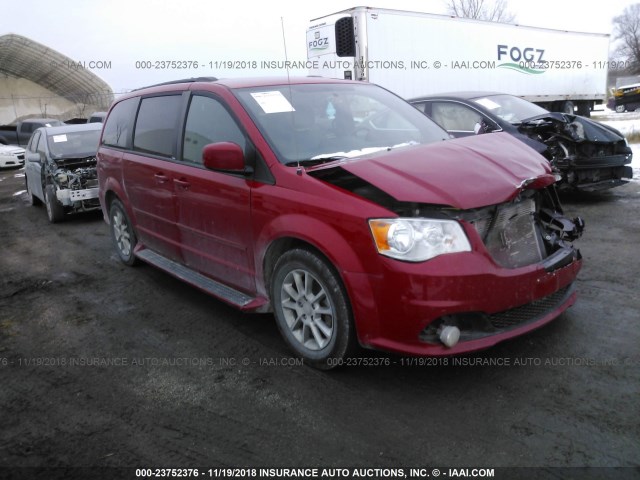 2C4RDGEG6CR320234 - 2012 DODGE GRAND CARAVAN R/T RED photo 1