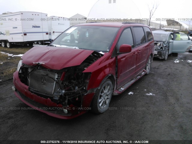 2C4RDGEG6CR320234 - 2012 DODGE GRAND CARAVAN R/T RED photo 2