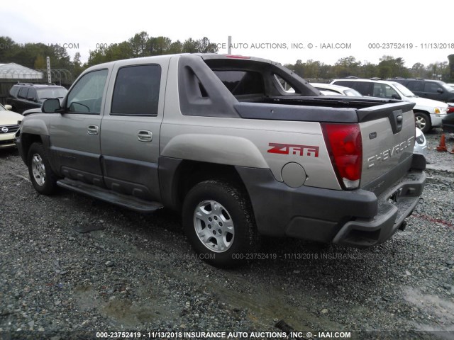 3GNEC13TX3G130190 - 2003 CHEVROLET AVALANCHE C1500 Champagne photo 3