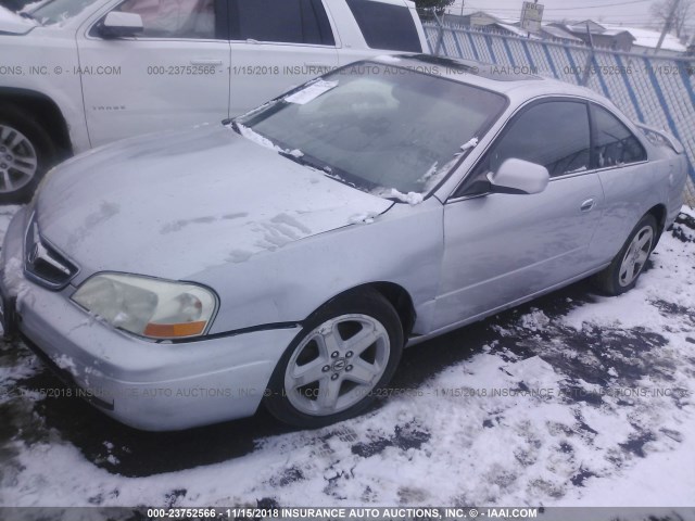 19UYA42661A023627 - 2001 ACURA 3.2CL TYPE-S SILVER photo 2