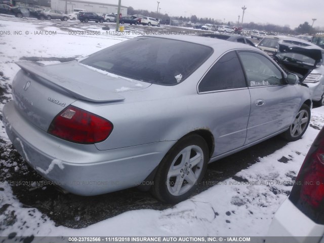 19UYA42661A023627 - 2001 ACURA 3.2CL TYPE-S SILVER photo 4