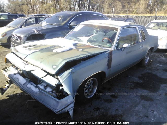 1G3GR11Y5HP340391 - 1987 OLDSMOBILE CUTLASS SUPREME  Light Blue photo 2