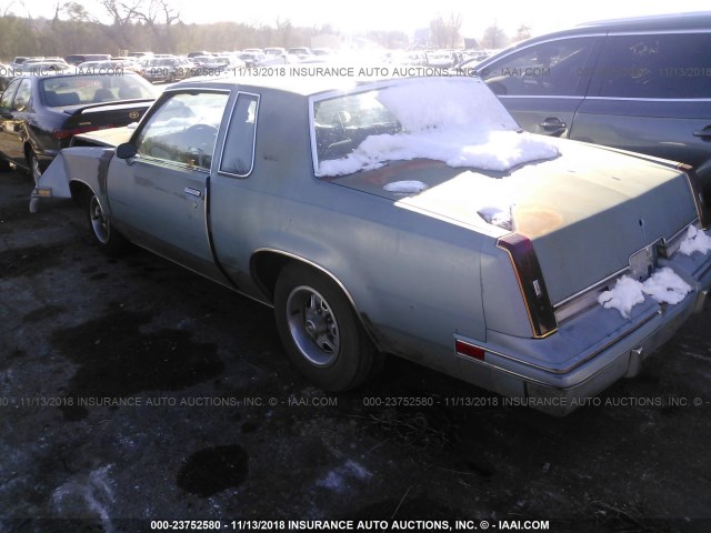 1G3GR11Y5HP340391 - 1987 OLDSMOBILE CUTLASS SUPREME  Light Blue photo 3