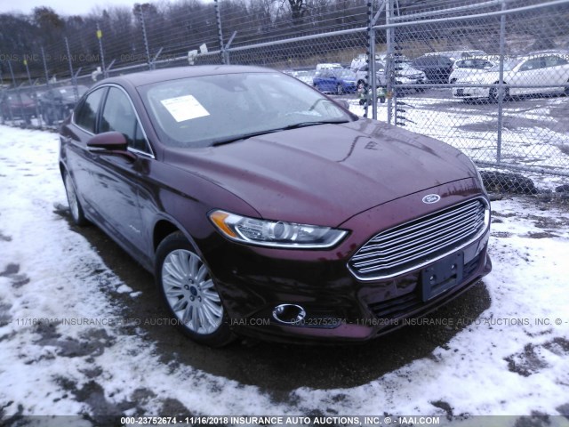 3FA6P0LU6FR117844 - 2015 FORD FUSION SE HYBRID ORANGE photo 1