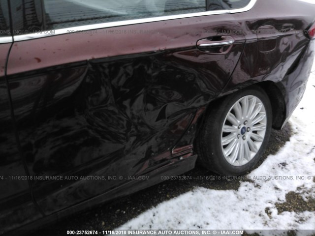 3FA6P0LU6FR117844 - 2015 FORD FUSION SE HYBRID ORANGE photo 6