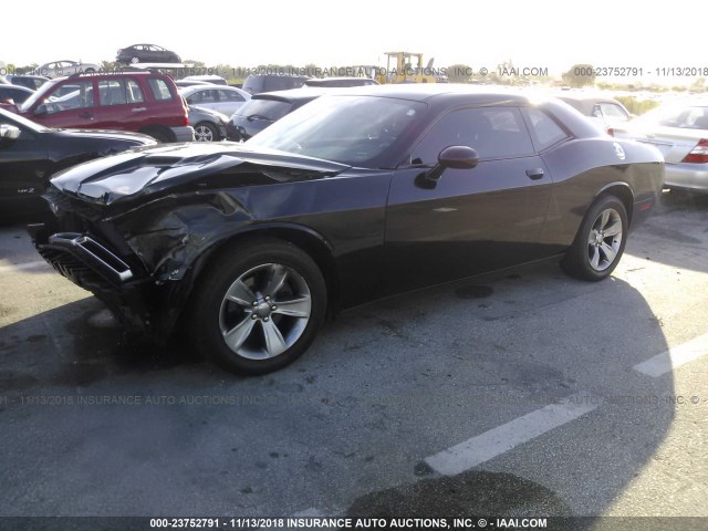 2C3CDZAGXFH708542 - 2015 DODGE CHALLENGER SXT BLACK photo 2