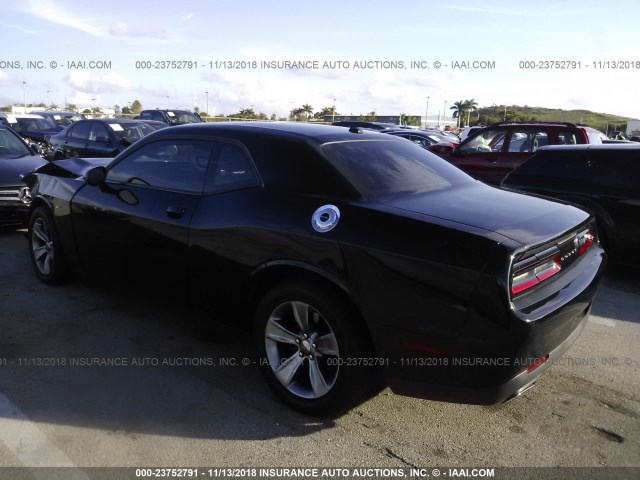 2C3CDZAGXFH708542 - 2015 DODGE CHALLENGER SXT BLACK photo 3