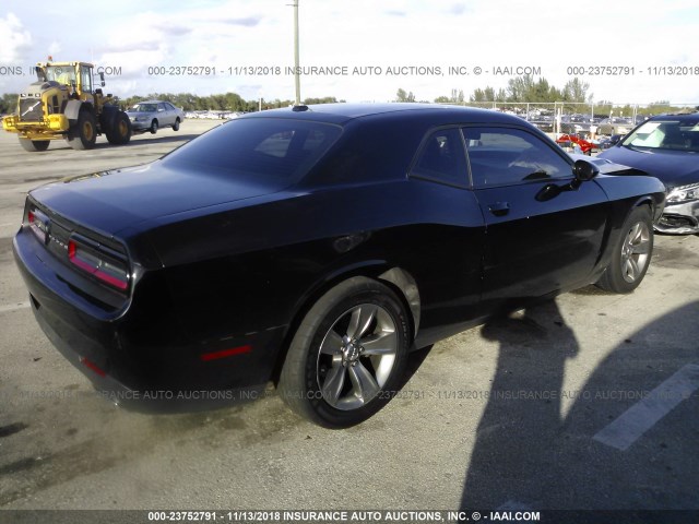 2C3CDZAGXFH708542 - 2015 DODGE CHALLENGER SXT BLACK photo 4