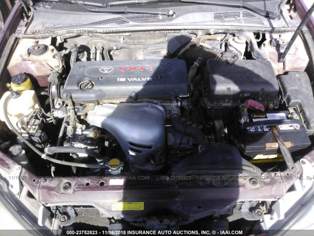 4T1BE32K05U103375 - 2005 TOYOTA CAMRY LE/XLE/SE RED photo 10
