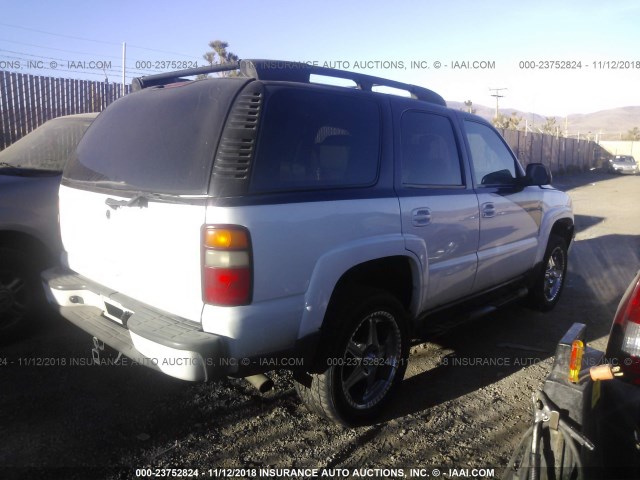 1GNEK13T33R142667 - 2003 CHEVROLET TAHOE K1500 WHITE photo 4