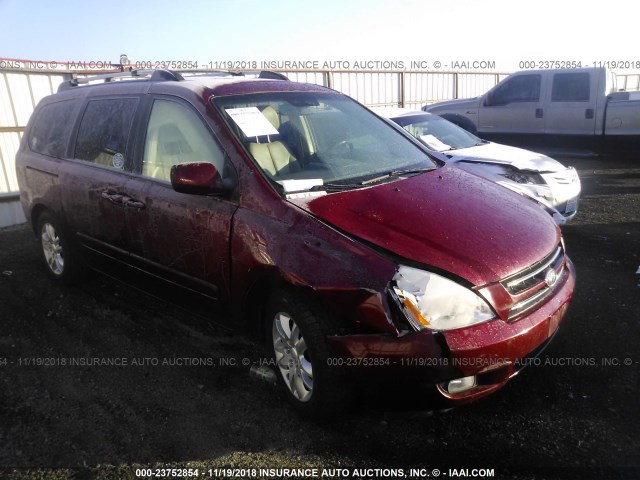 KNDMB233766099810 - 2006 KIA SEDONA EX/LX RED photo 1