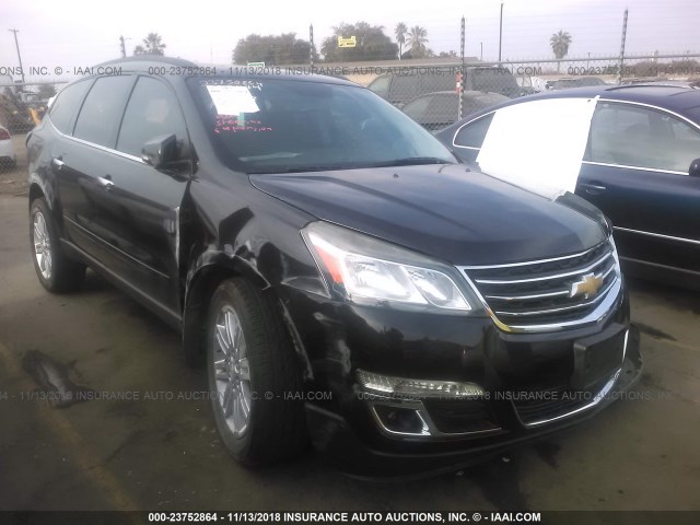 1GNKRGKD1DJ153968 - 2013 CHEVROLET TRAVERSE LT BLACK photo 1