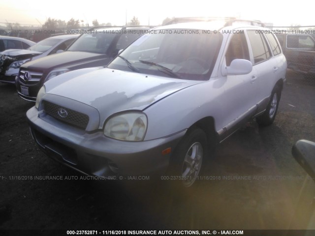 KM8SB12B53U367704 - 2003 HYUNDAI SANTA FE GL WHITE photo 2