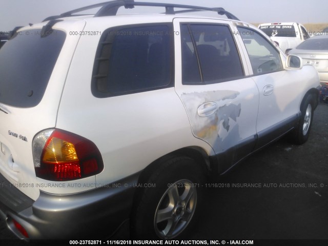 KM8SB12B53U367704 - 2003 HYUNDAI SANTA FE GL WHITE photo 6