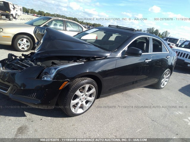 1G6AG5RX5E0117869 - 2014 CADILLAC ATS BLACK photo 2