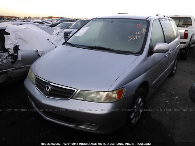 5FNRL18714B004166 - 2004 HONDA ODYSSEY SILVER photo 2