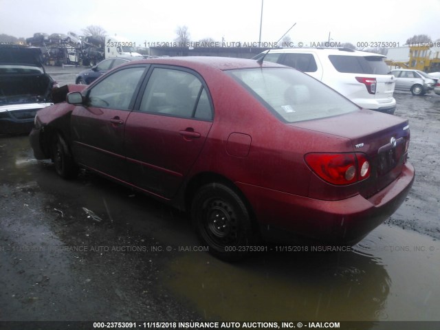 2T1BR32E37C854327 - 2007 TOYOTA COROLLA CE/LE/S RED photo 3