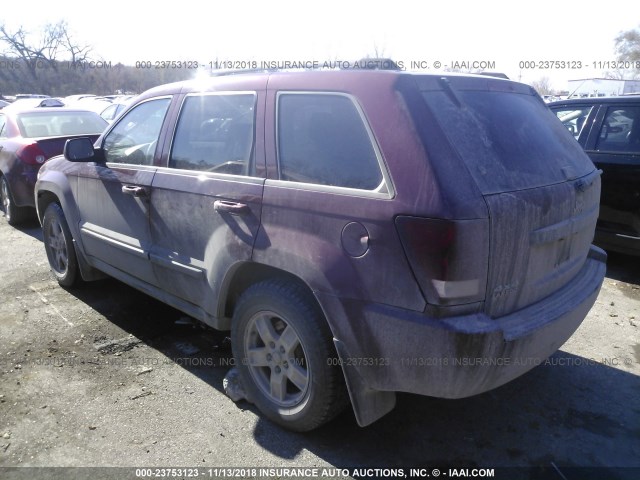1J8GR48K07C568980 - 2007 JEEP GRAND CHEROKEE LAREDO/COLUMBIA/FREEDOM BURGUNDY photo 3