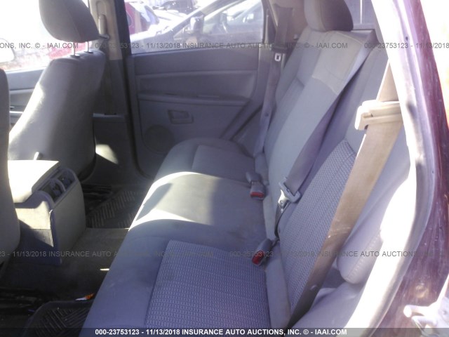 1J8GR48K07C568980 - 2007 JEEP GRAND CHEROKEE LAREDO/COLUMBIA/FREEDOM BURGUNDY photo 8