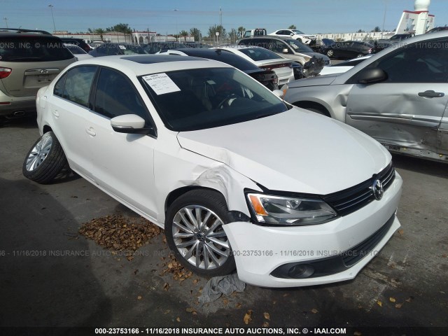 3VWLX7AJ7BM303489 - 2011 VOLKSWAGEN JETTA SEL WHITE photo 1