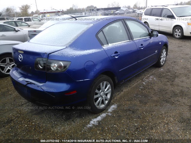 JM1BK323071685813 - 2007 MAZDA 3 S BLUE photo 4