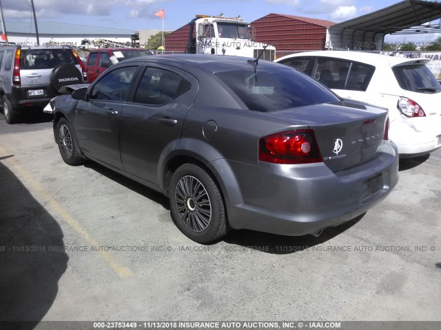 1C3CDZAG4DN770538 - 2013 DODGE AVENGER SE GRAY photo 3