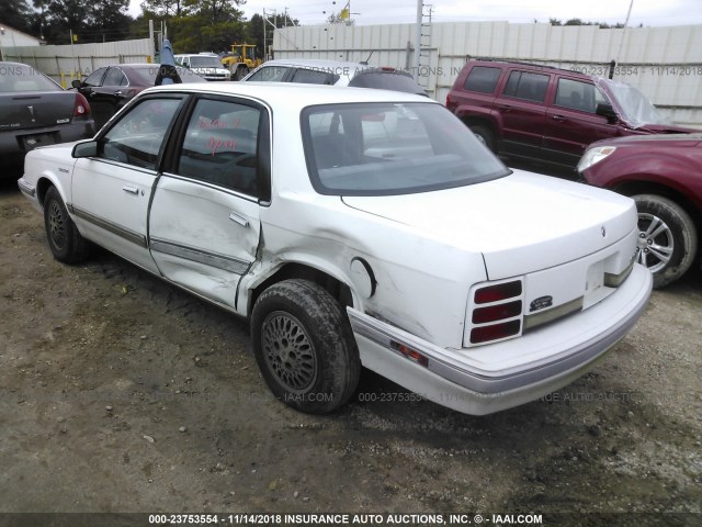 1G3AG54N6P6418427 - 1993 OLDSMOBILE CUTLASS CIERA S WHITE photo 3