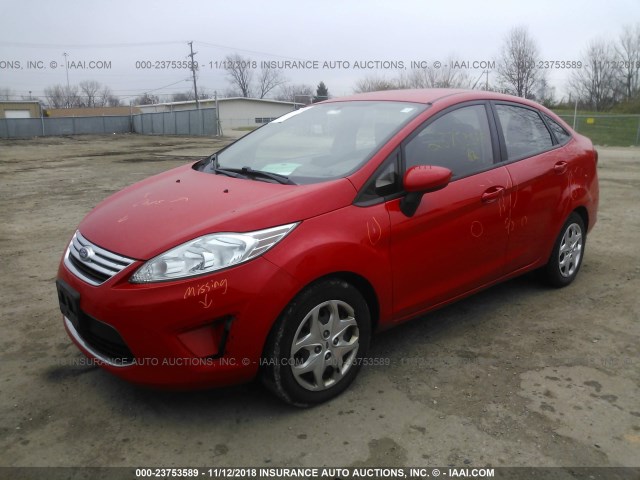 3FADP4BJ6CM161034 - 2012 FORD FIESTA SE RED photo 2