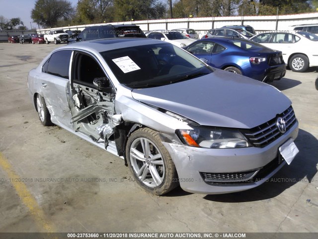 1VWBN7A37EC023581 - 2014 VOLKSWAGEN PASSAT SE SILVER photo 1